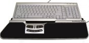 Slim ergonomisk barmouse konstläder med tangentbord, silver