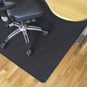 Textilt golv mattskydd - foxtrot grå/svart 133x160 cm