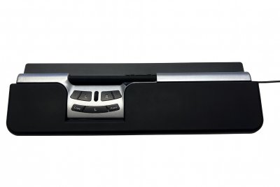 Barmouse Slim ergonomisk barmouse konstläder med tangentbord, silver